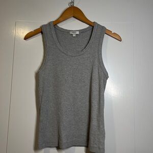 Agolde Light Gray Ribbed Tank Top